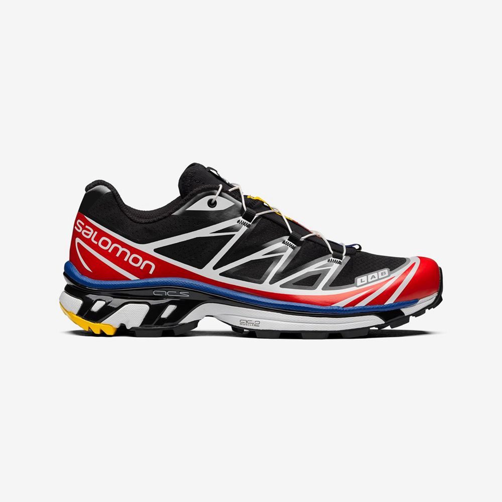 Zapatillas Salomon Hombre Negras / Blancas / Rojas - Salomon Argentina XT-6 RACING,193425-GLZ